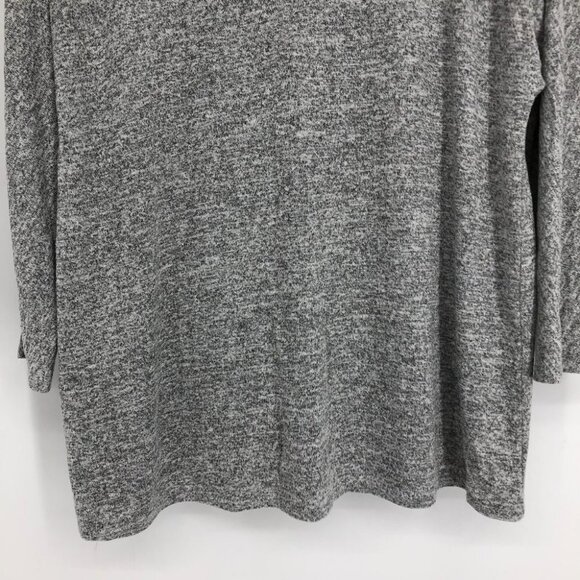 Aritzia Wilfred Free Grey Heathered Deep V neck 3/4 Sleeve Shirt size XS - Picture 12 of 15